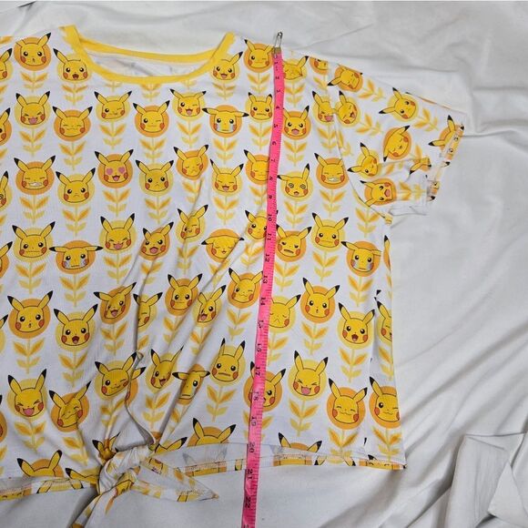 BLACKMILK Pokemon‎ Pikachu faces tie front crop short sleeve tee shirt XXL - Picture 8 of 10